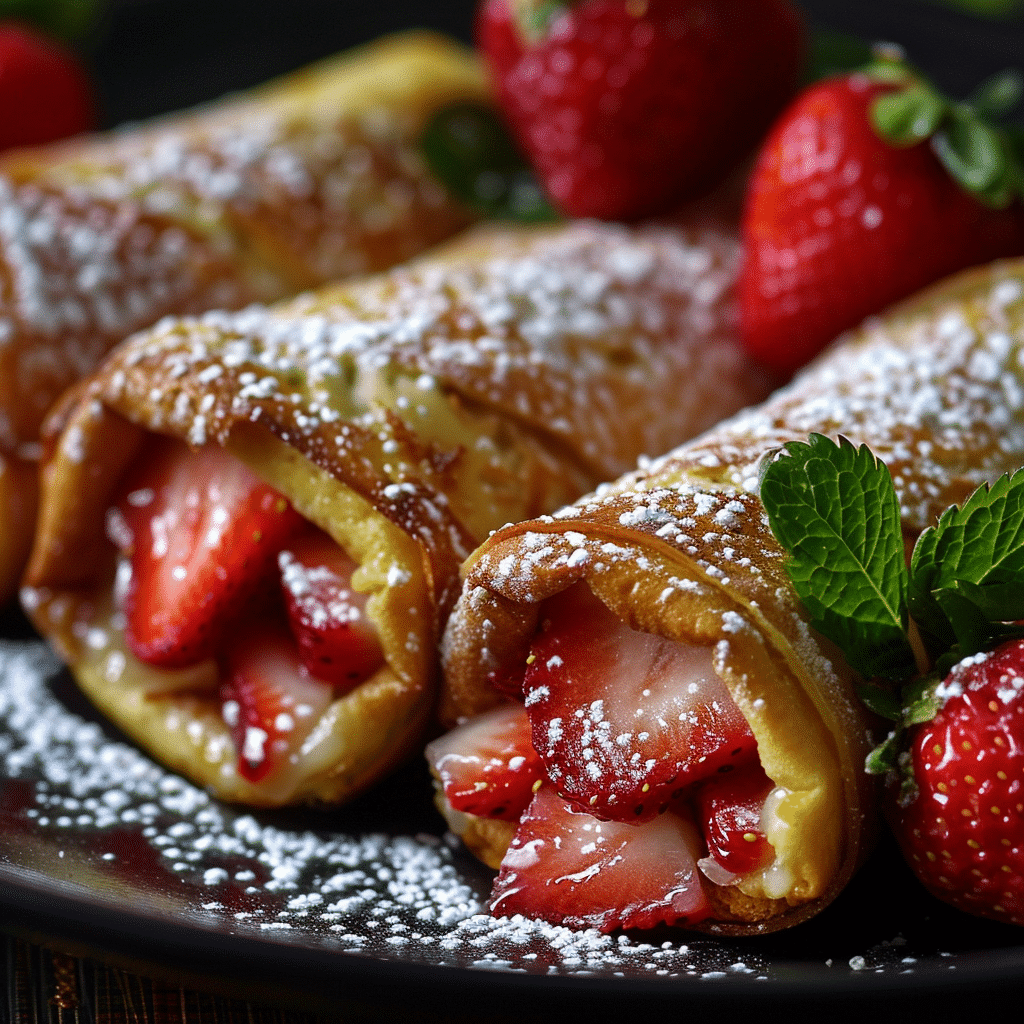 Strawberry French Toast Roll-Ups