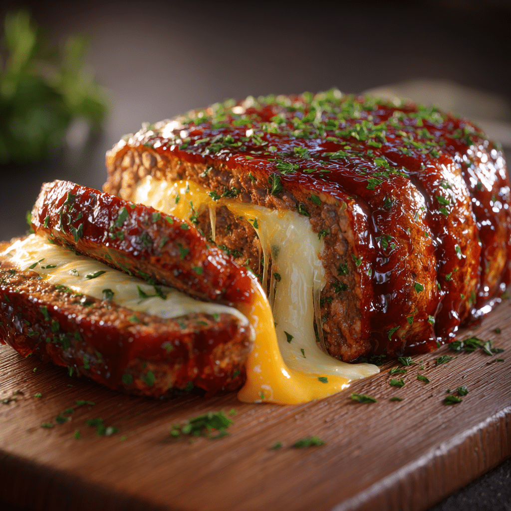 Cheese Stuffed Meatloaf Wrapped